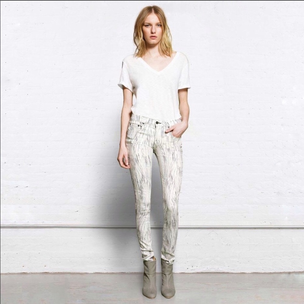 ❌SOLD❌ Rag & Bone Riptide Cream Ivory Skinny - Picture 2 of 8